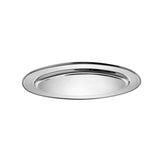 High Grade Stainless Steel Spazos Oval Tray, Silver | Big Enough To Serve 7-8 Cups At A Time, 35 Cm - Durable, Rust Free & Dishwasher Friendly